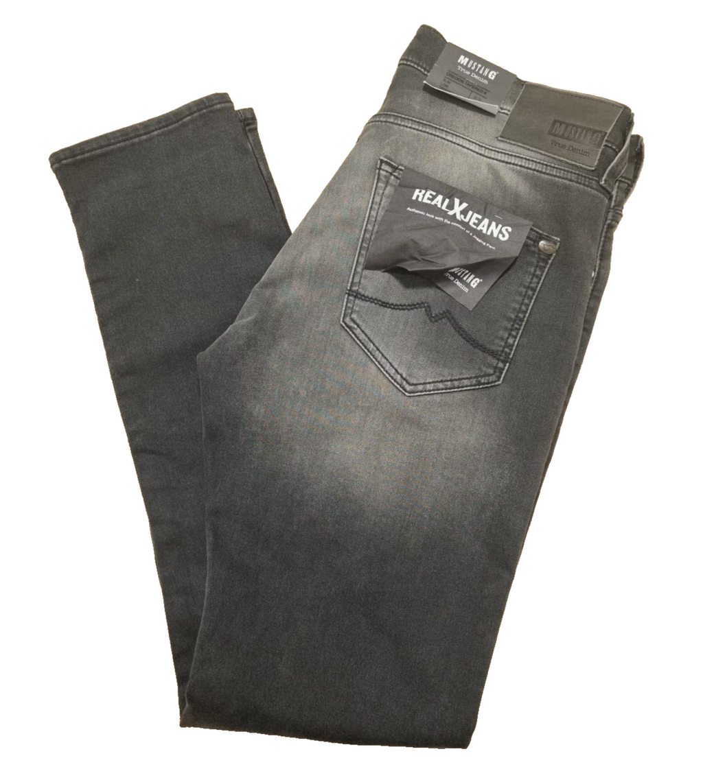 MUSTANG Herren Jeans Oregon Tapered K Grau W32 L32 Slim Fit Low Rise Tapered D6