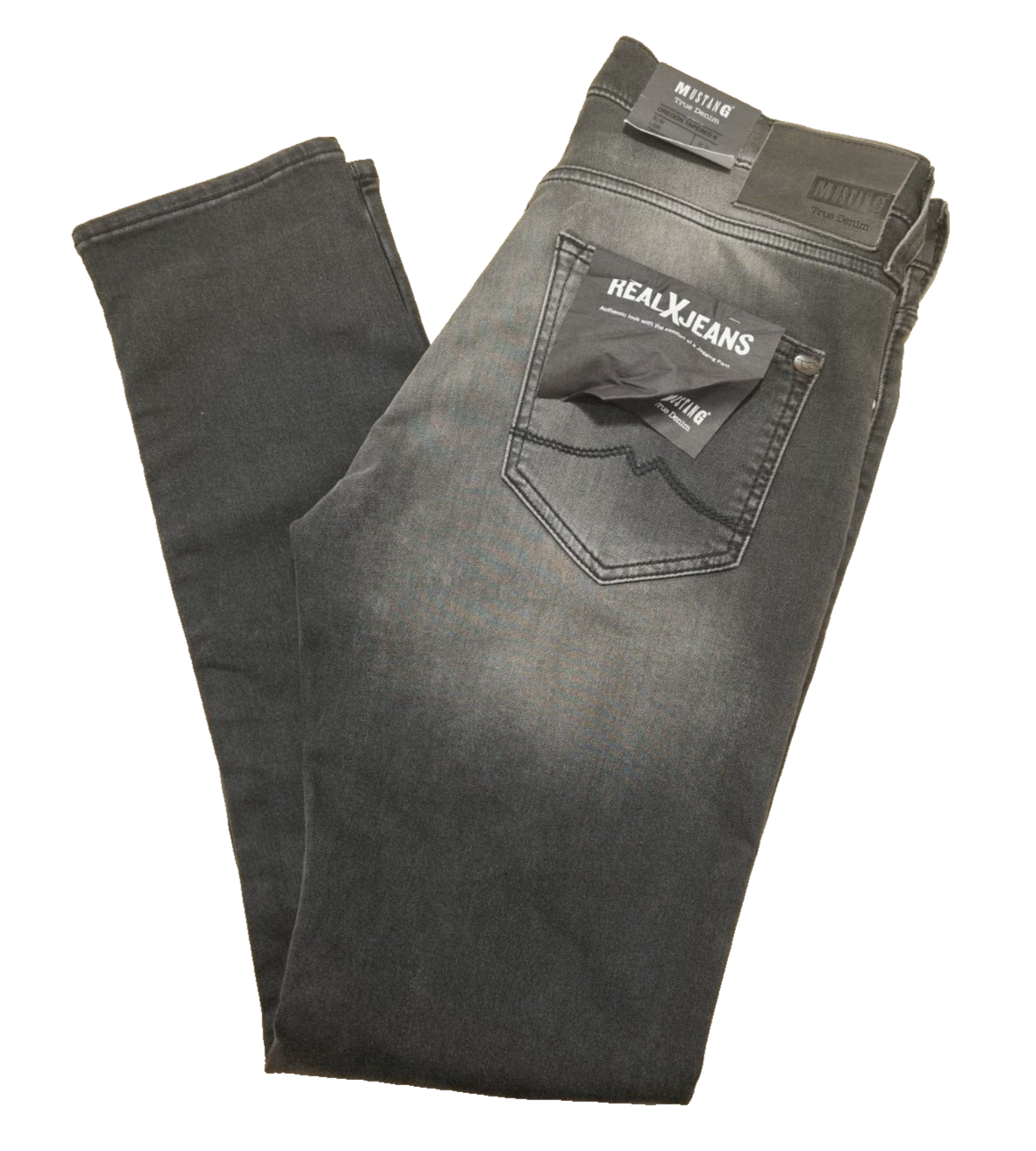 MUSTANG Herren Jeans Oregon Tapered K Grau W32 L32 Slim Fit Low Rise Tapered D6