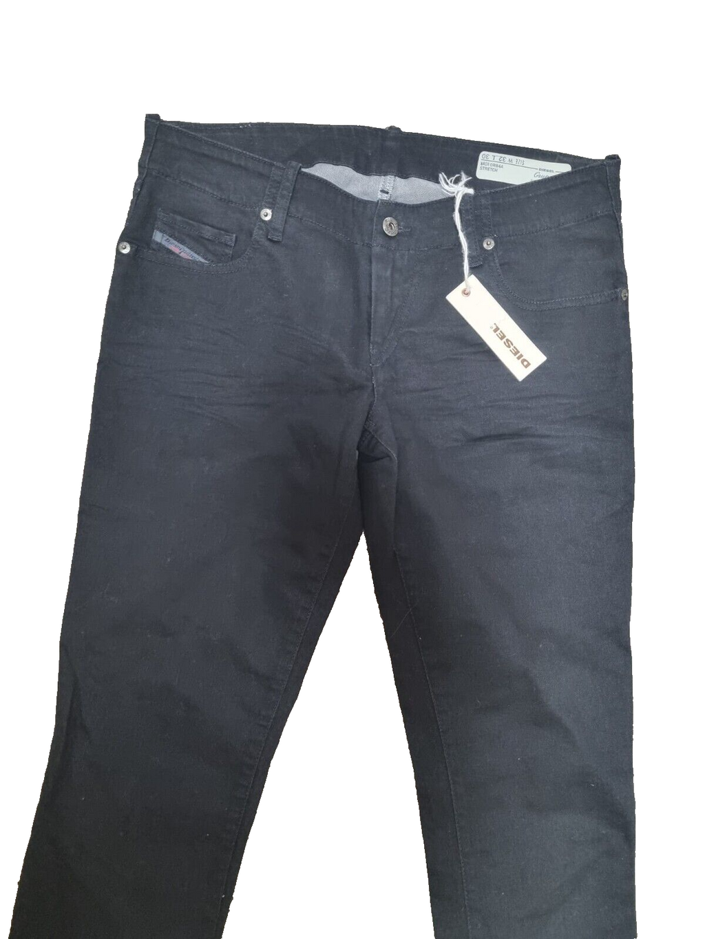 DIESEL Damen Jeans Grupee W32 L30 Schwarz | Super Slim Skinny Low Waist T1-4