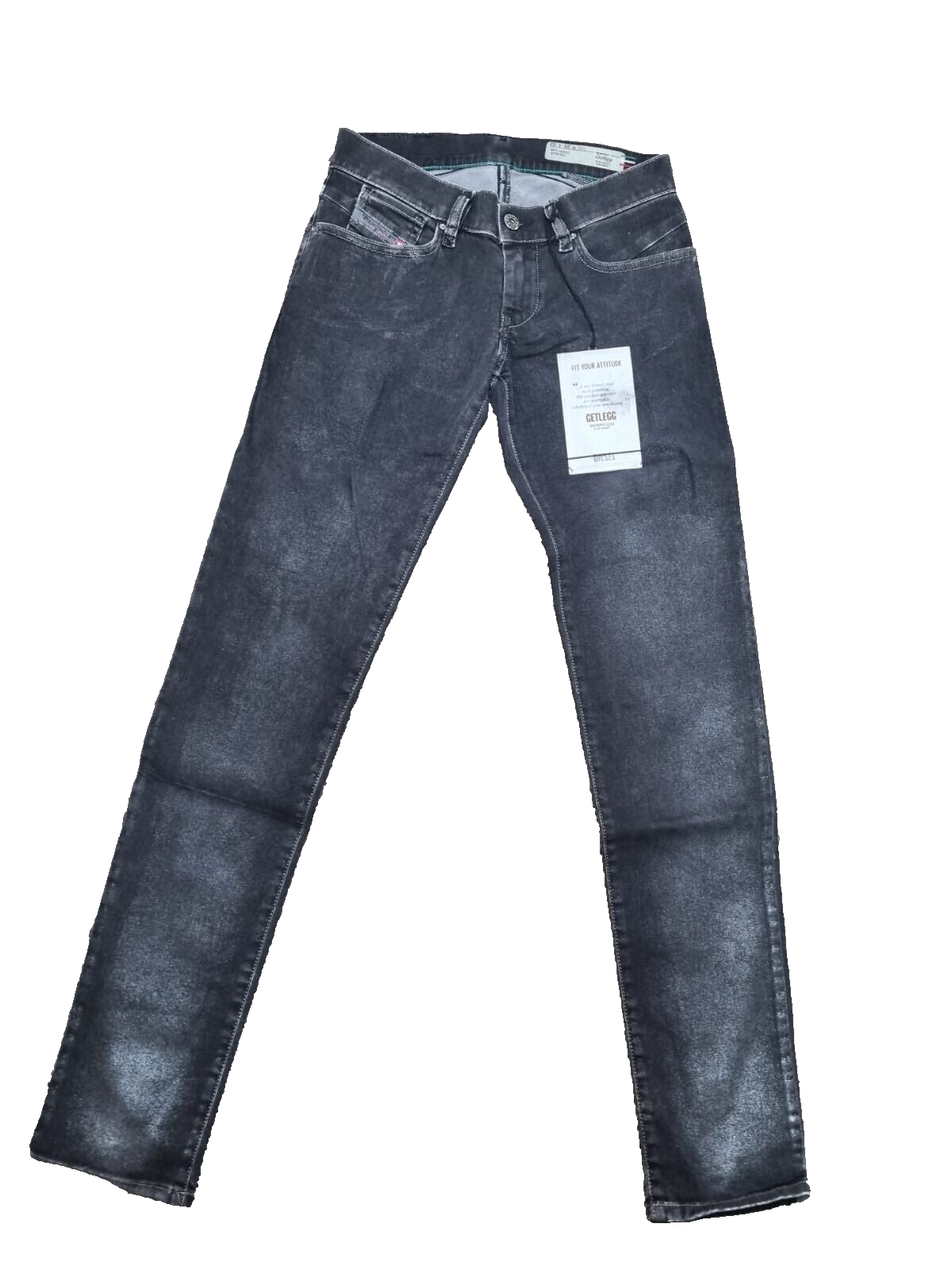 DIESEL Damen Jeans Getlegg W25 L32 | 0601C Slim Skinny Low Waist T1-4