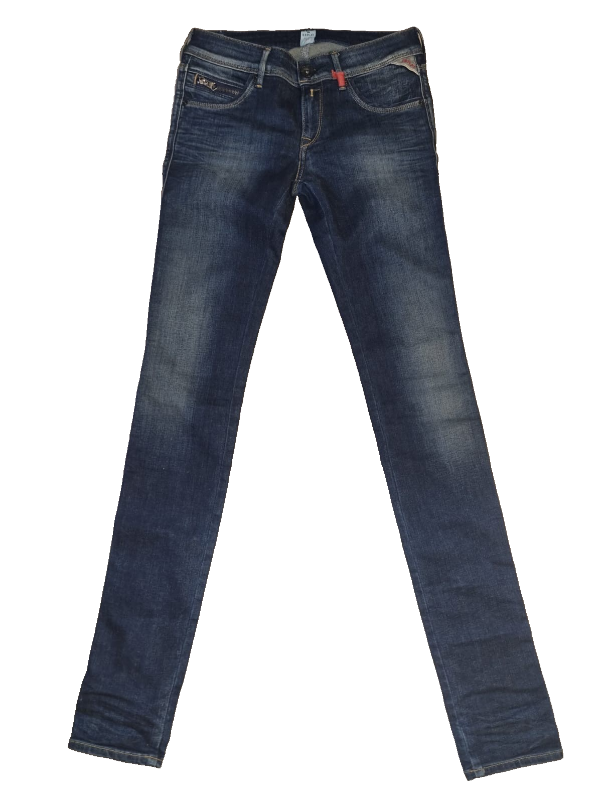 REPLAY Damen Jeans Yasmeen WX621 Blau Slim Straight Fit W27 L34
