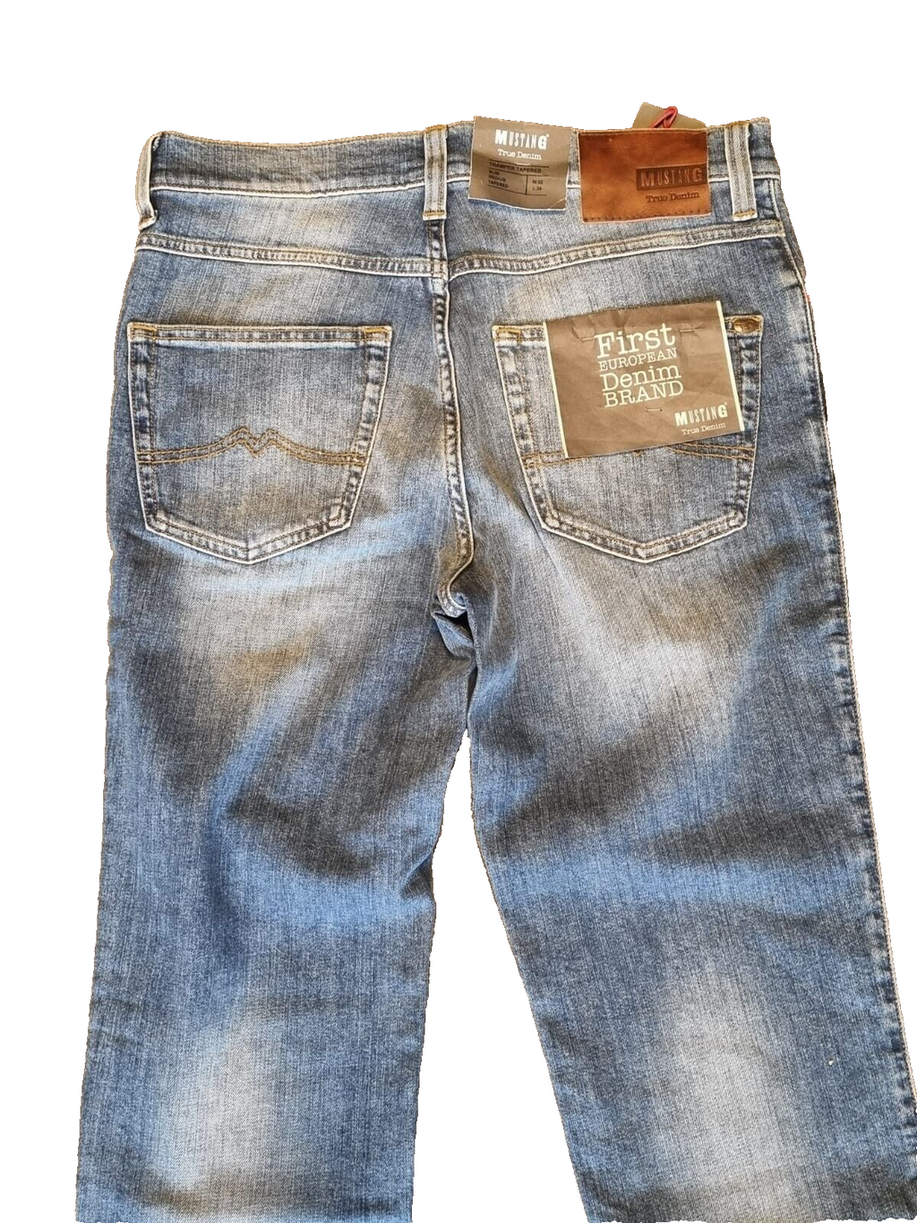 MUSTANG Herren Jeans Tramper Tapered W32 L34 Slim Fit Blau Medium Rise