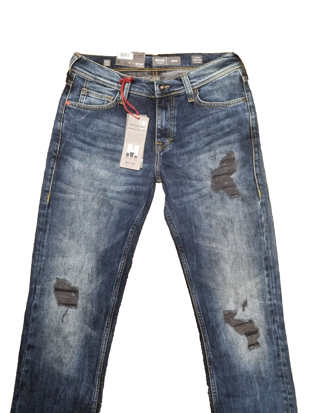 MUSTANG Herren Jeans Vegas W30 L34 Slim Fit Dunkelblau 1005243 BR2E2