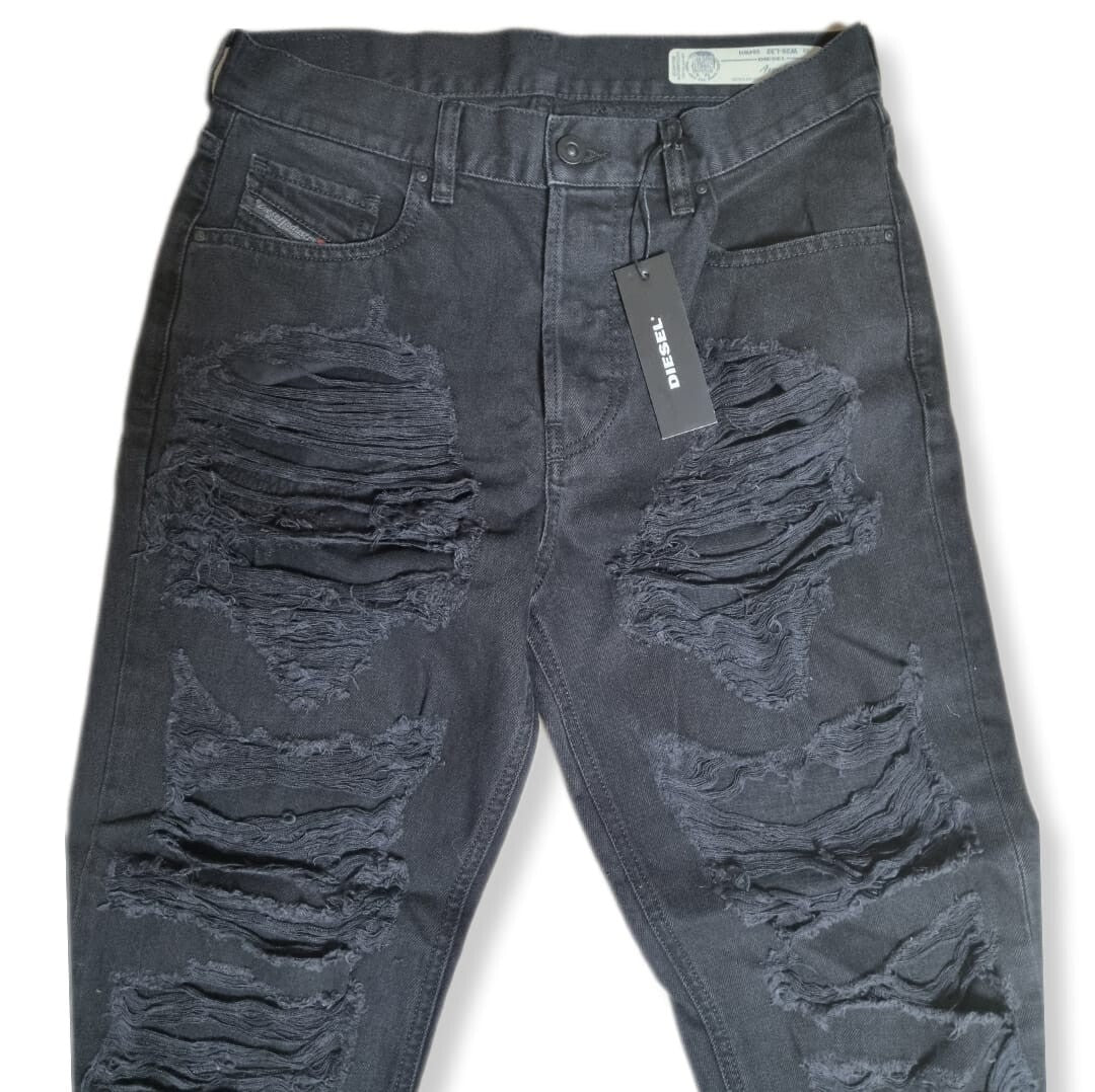 Diesel Aryel 084WH Damen Jeans Hose Straight (Schwarz, W26/L32) Regular Straight