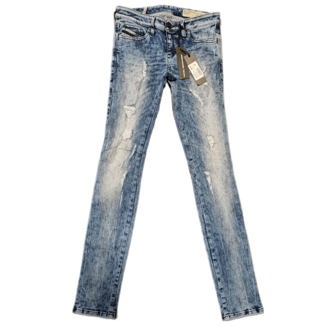 DIESEL Damen Jeans Skinzee-Low W25 L30 Made in Italy Super Slim SONDERPREIS BR1D