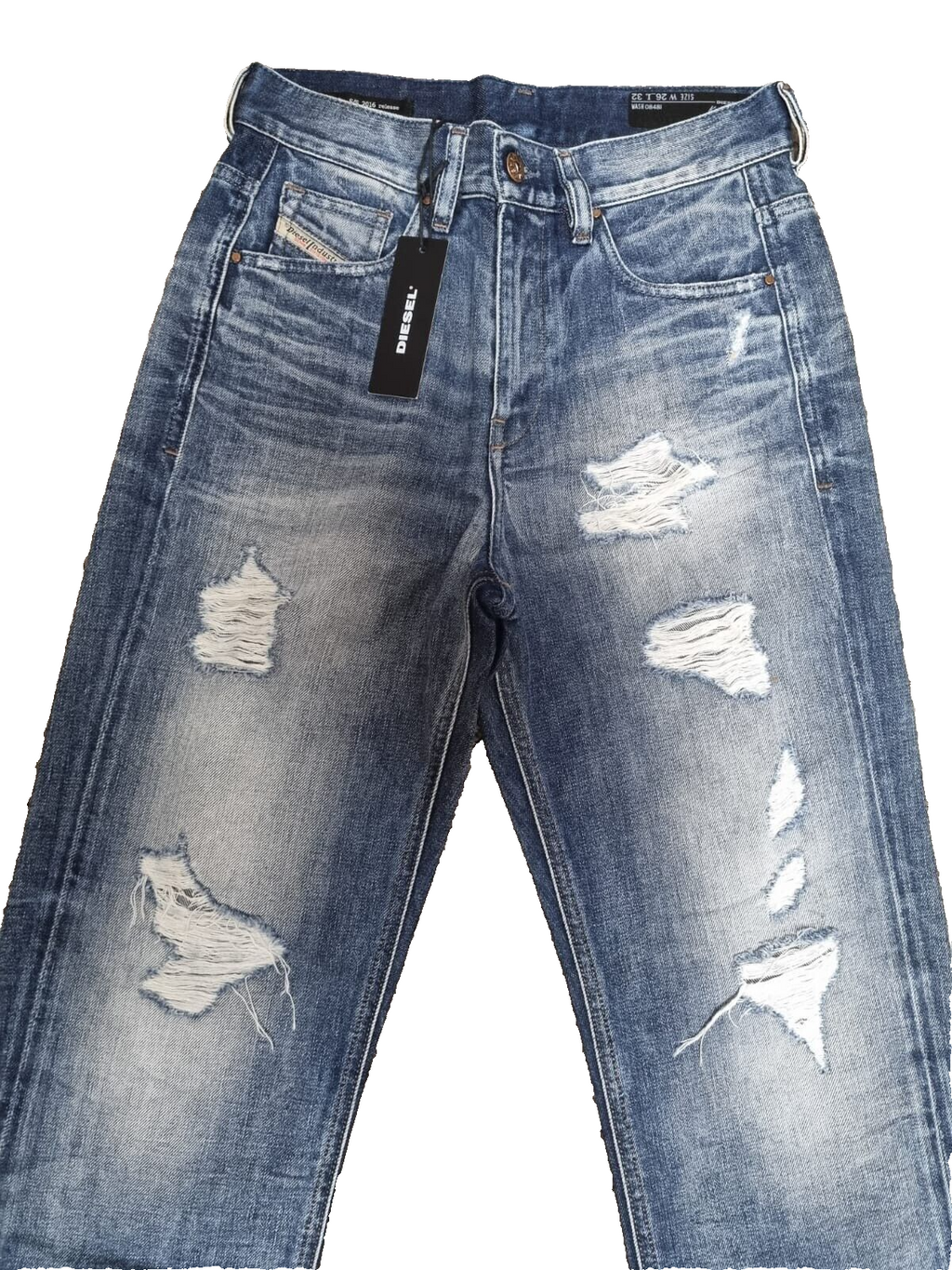 DIESEL Damen Jeans Kameron W26 L32 | Relaxed Boyfriend High Waist Blau 0848I T14