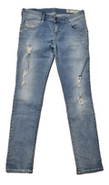 DIESEL Damen Jeans Grupee W30 L30 Blau Super Slim Skinny Low Waist R51Y8 K2