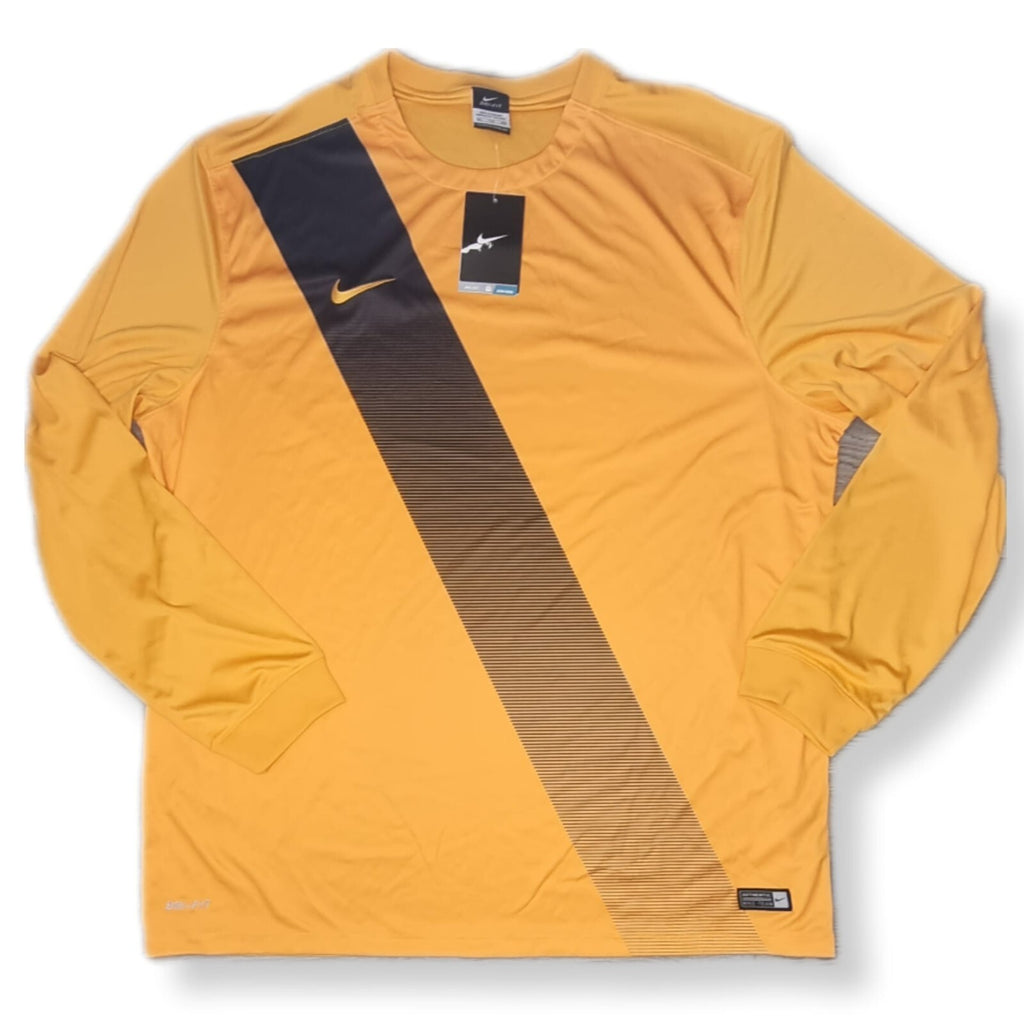 Nike Performance Sash Fußballtrikot Herren Jersey Mens Gelb mit Streifen Langarm