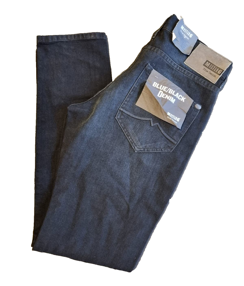 Mustang Herren Jeans Oregon Tapered Blau Slim Low 1004662 W30 L32 Mens BR1E2