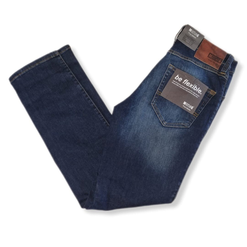 Mustang Herren Jeans Blau Tramper Tapered 1005229 5000 983 - Slim Medium W30 L32