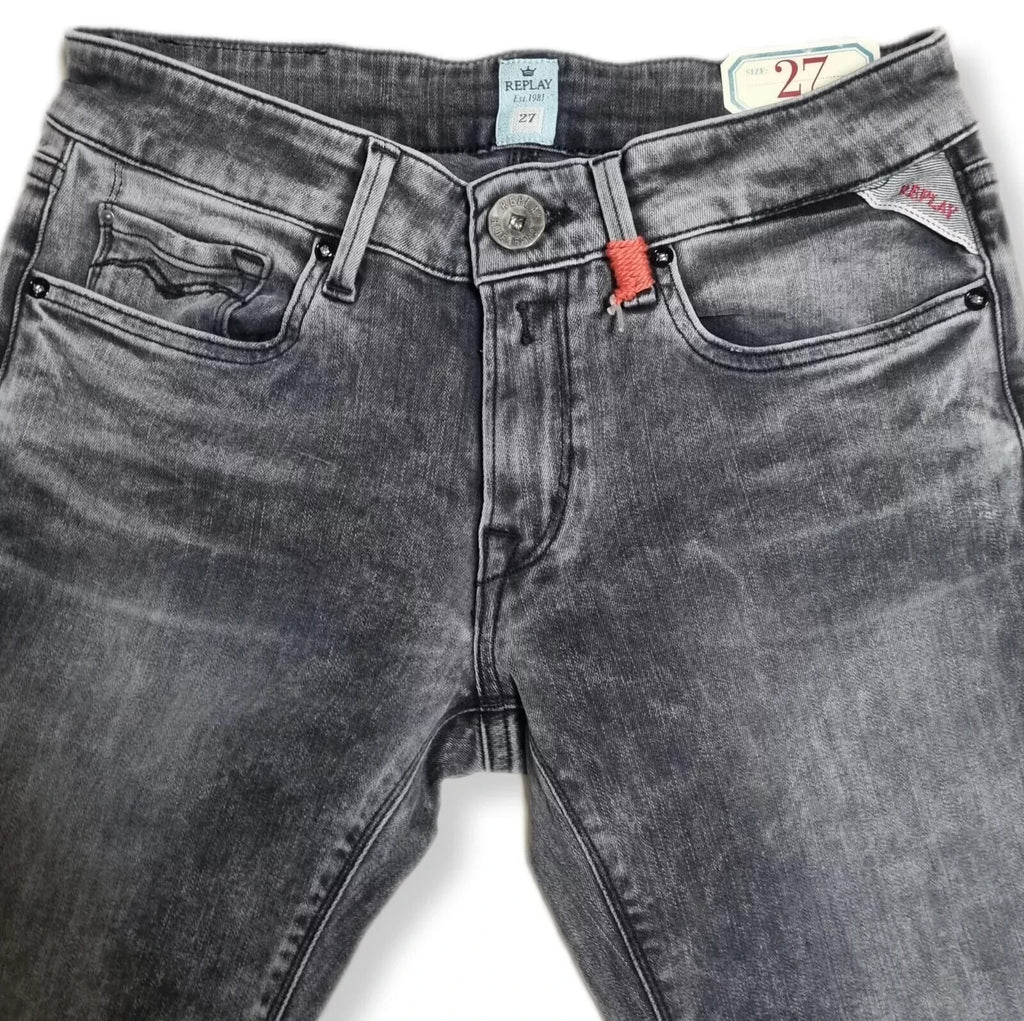 Replay Damen Jeans LUZ W27 Frauen Jeanshose WX689 Black Power Deni PL1C2