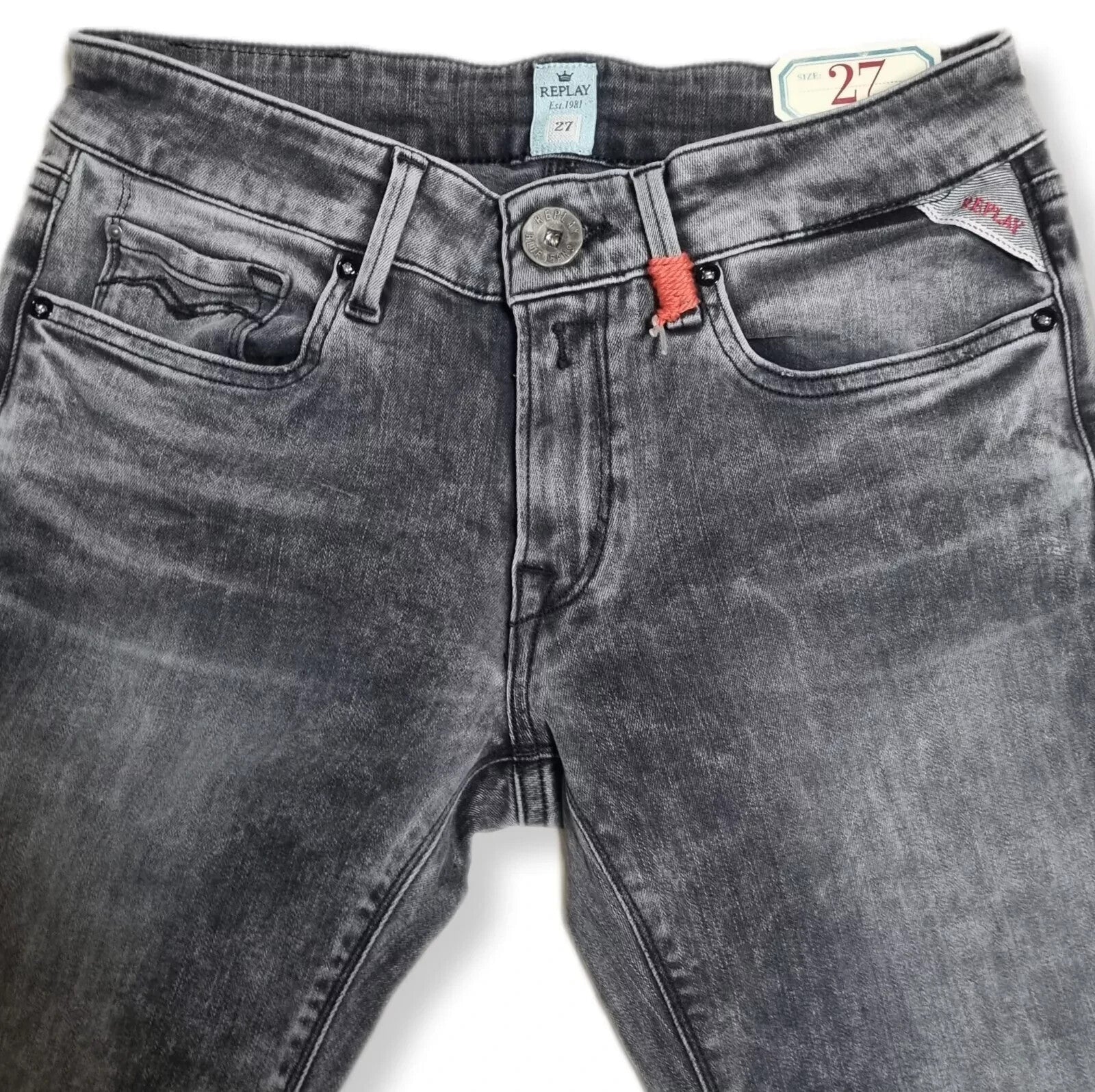 Replay Damen Jeans LUZ W27 Frauen Jeanshose WX689 Black Power Deni PL1C2