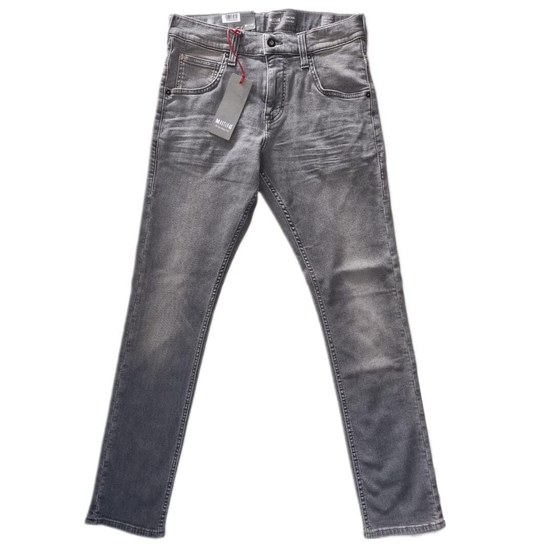 Mustang Herren Jeans Chicago Tapered Comfort High Tapered 1005692 4500 883 Grau