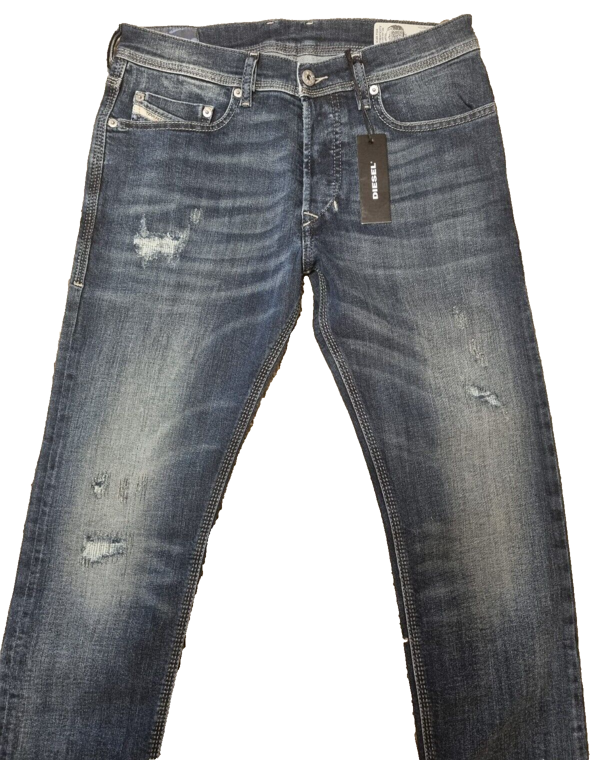 Diesel Herren Jeans Tepphar W30 L34 Slim Carrot Fit Blau Modern & Bequem BR3E1