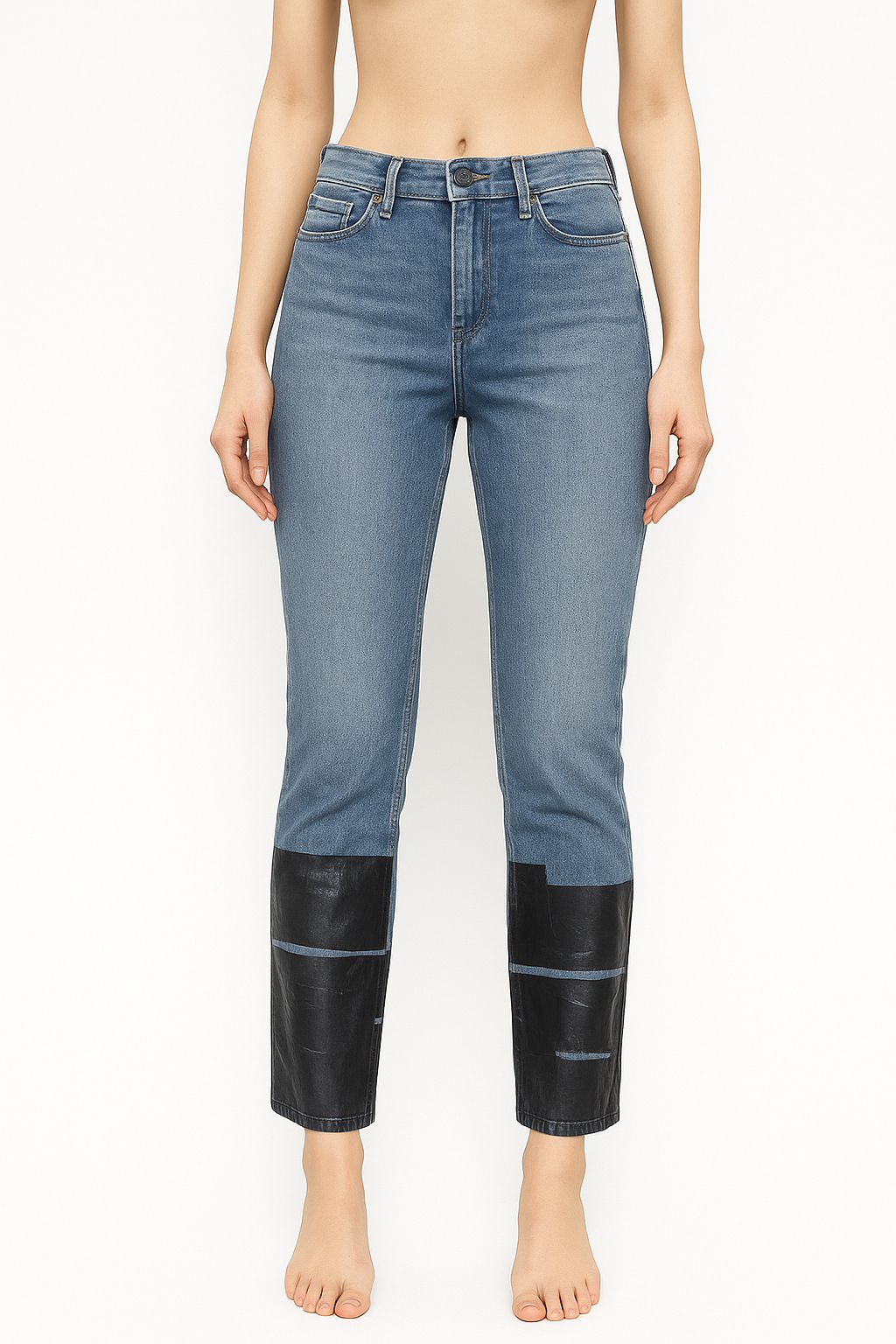 DIESEL Black Gold Damen Jeans Papryl-A Straight Fit Blau W33 L30 Made Italy M1