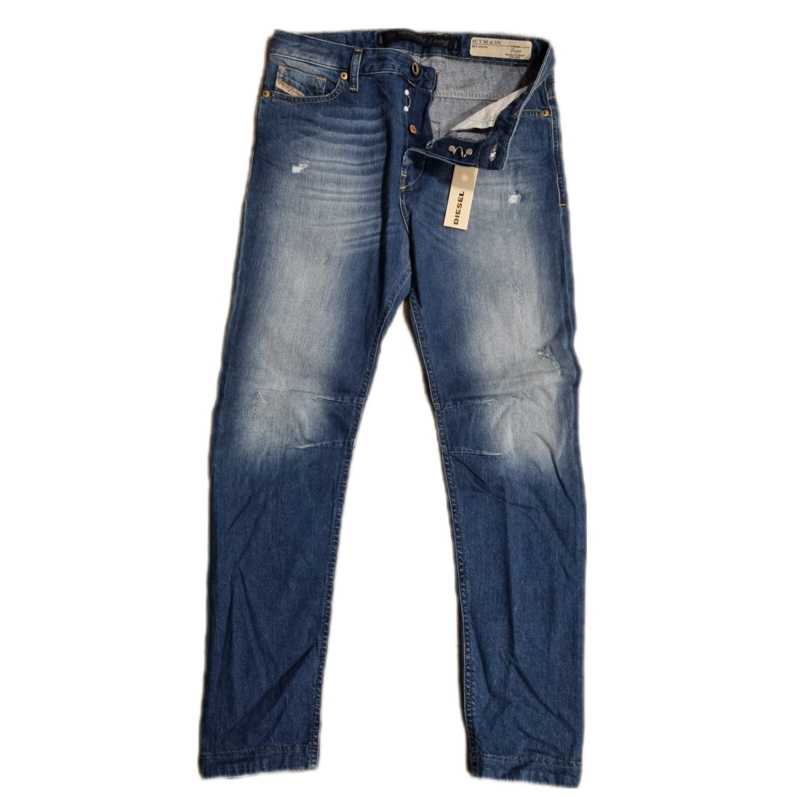 DIESEL Damen Jeans EAZEE 0830W Relaxed Boyfriend Low Waist - Blau W25 W26 - L34