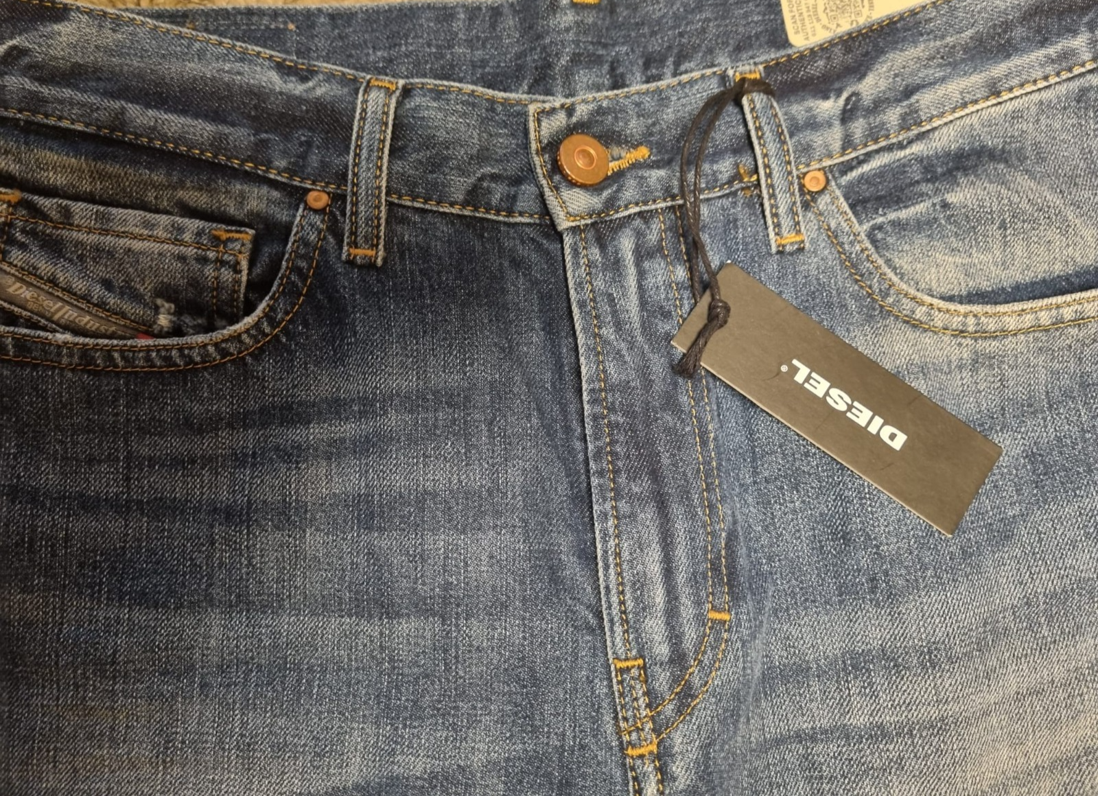 DIESEL Damen Jeans Widee High Waist Regular Straight Blau W28 L30 Stretch