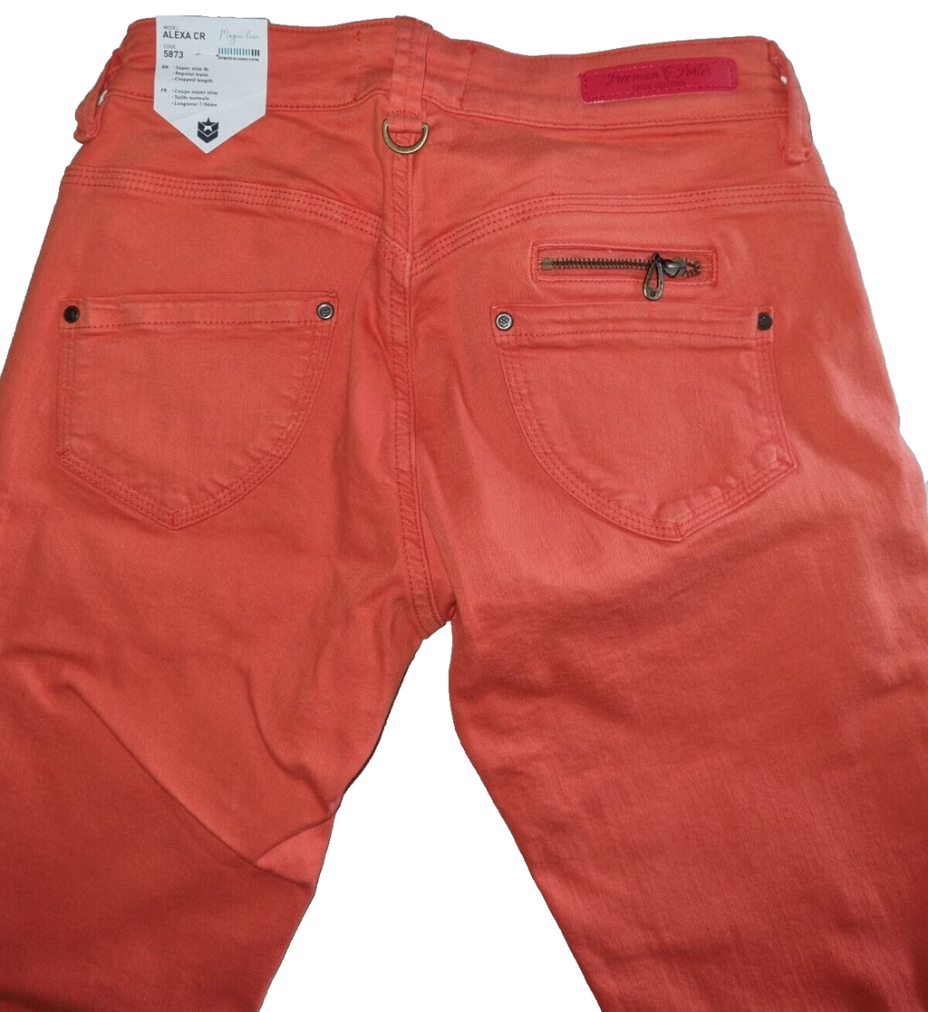 FREEMAN T. Porter Damen Jeans ALEXA CR Frauen Hose S Jeanshose Rot Gr. S PL3B1