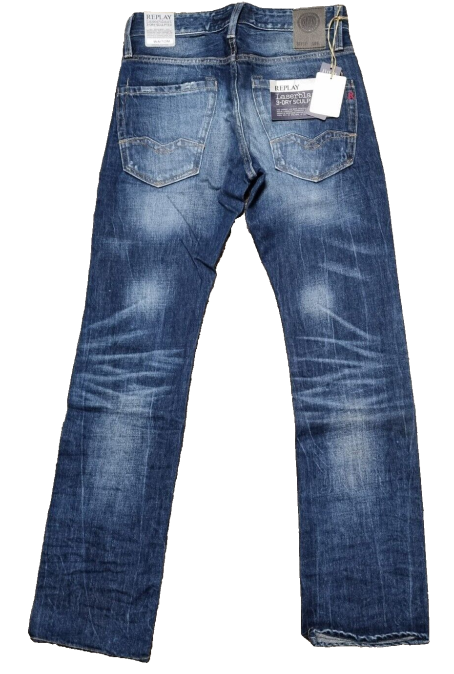 REPLAY Herren Jeans WAITOM M983 | Regular Fit | Dunkelblau Denim | W27 L32 BR1C1
