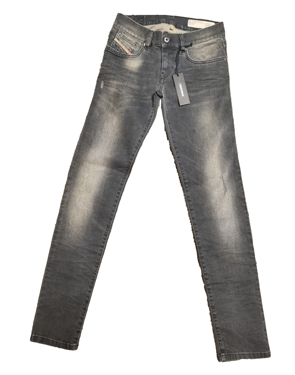 DIESEL Damen Jeans Getlegg W25 L30 Grau Stretch 00CSDM 0607Z Slim Skinny