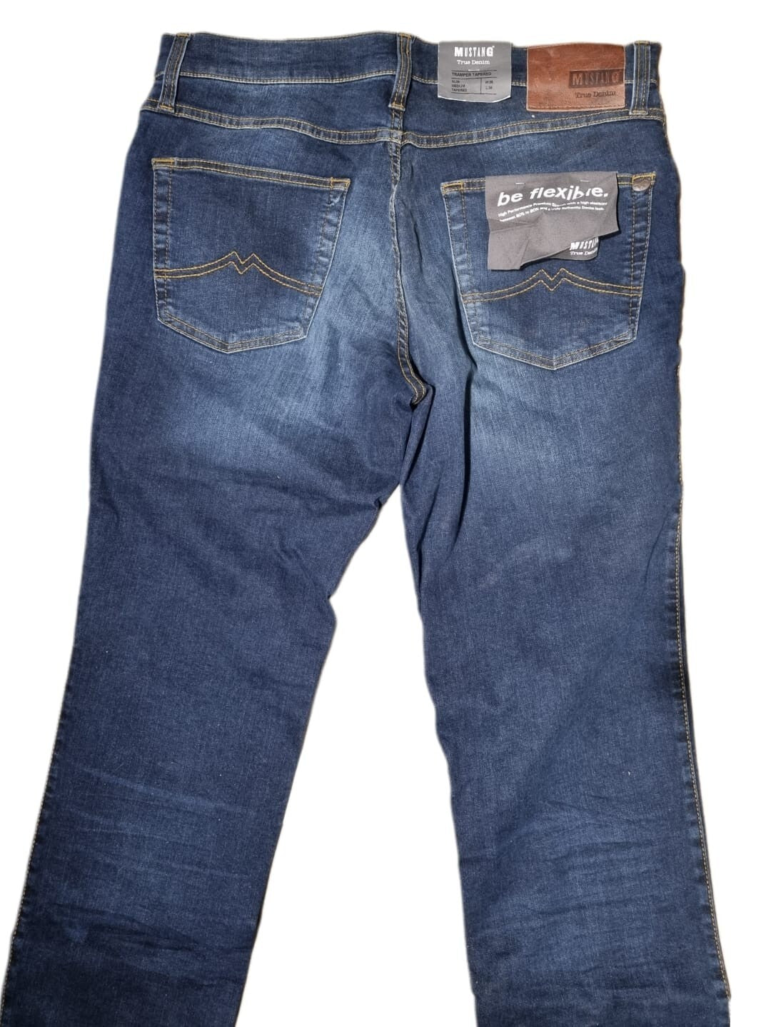 MUSTANG Herren Jeans Tramper Tapered W36 L36 Dunkelblau Jeanshose BR2E1