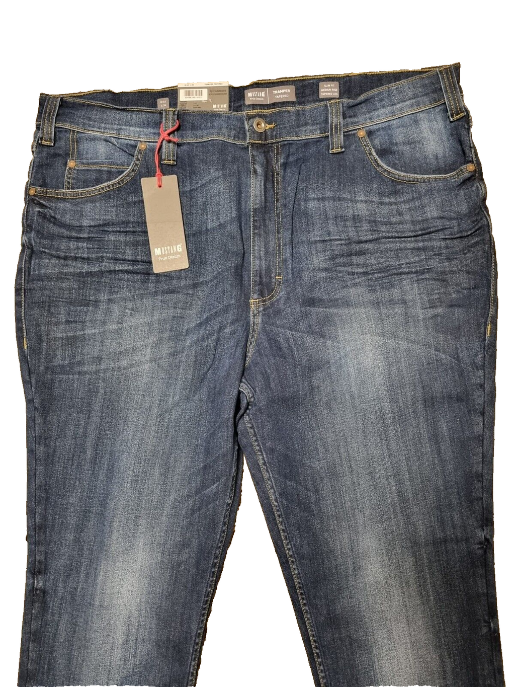 MUSTANG Herren Jeans Tramper Tapered W44 L34 Blau – Modische Slim-Fit Jeans T3-2