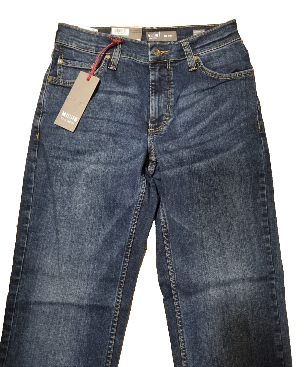MUSTANG Herren Jeans Big Sur W31 L32 Blau Comfort Fit Straight Leg N Waist PL1B3