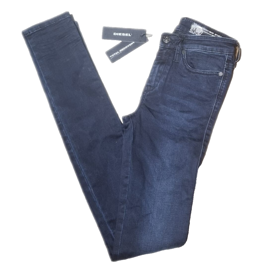 DIESEL Damen Jeans Skinzee Super Slim Skinny Regular Waist W23 L34 Blau BR1D1