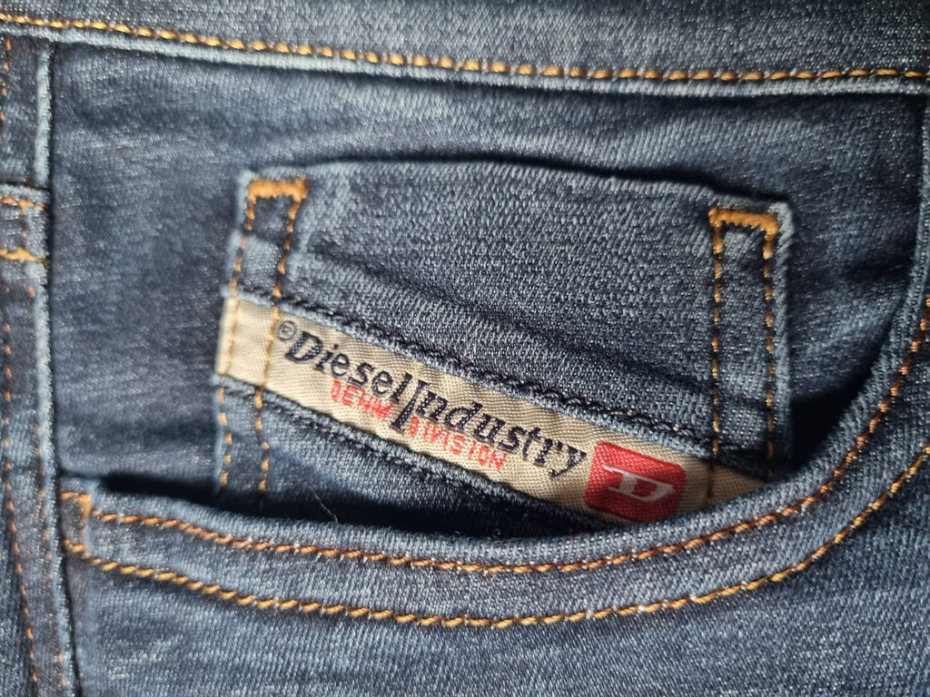 DIESEL Damen Jeans Skinzee-Low W30 L34 | Super Slim Skinny | Blau Stretch