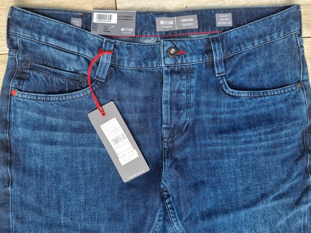 MUSTANG Herren Jeans Oregon Tapered - Modell 1004663 Slim Low Tapered Jeanshose