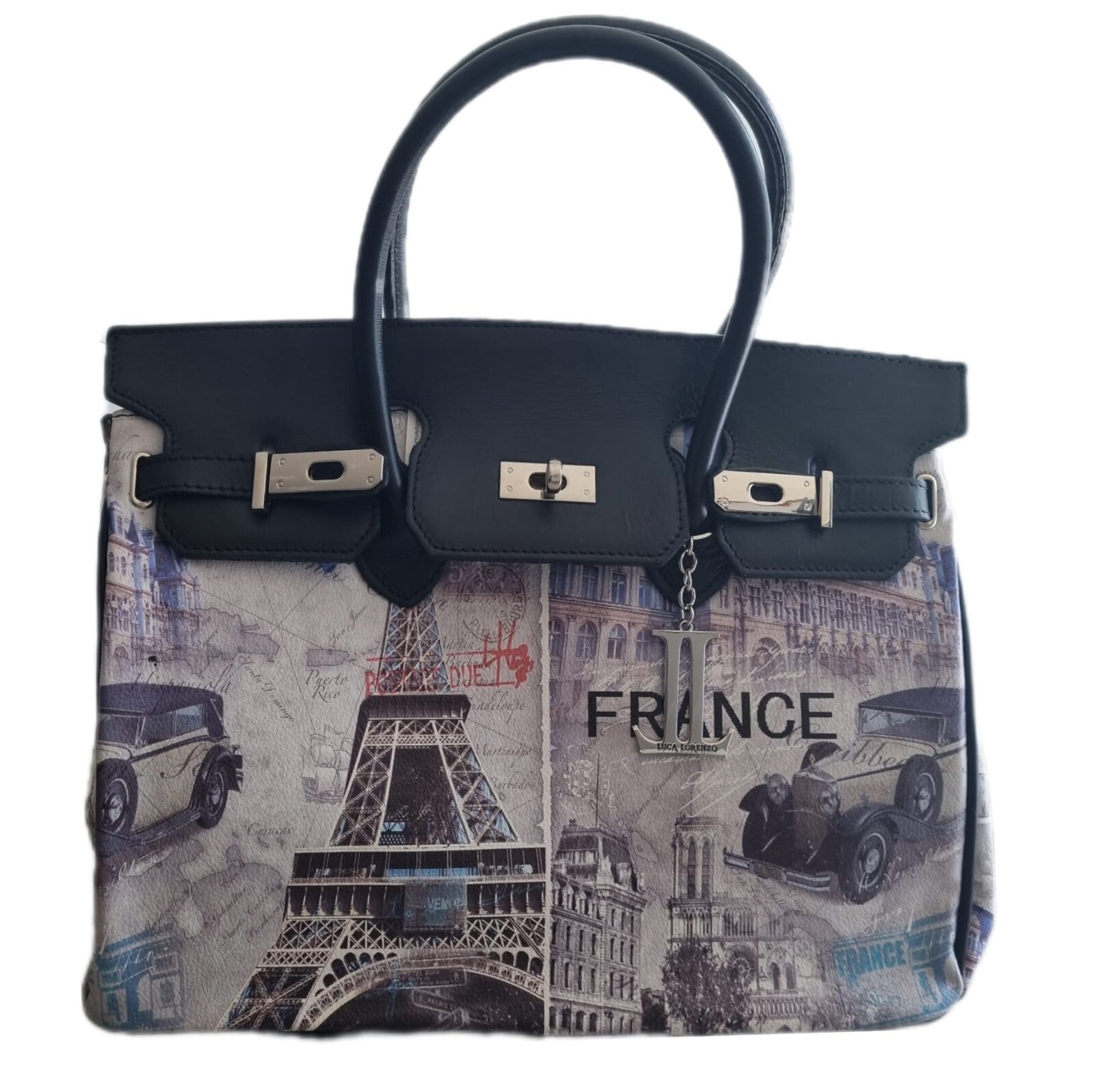 Damentasche Luca Lorenzo Tragetasche  - echt Leder - Handtasche braun France Des