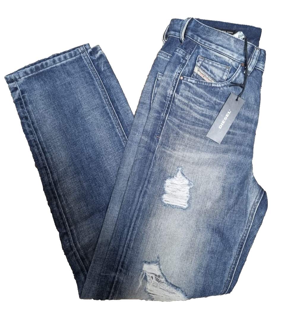 DIESEL Damen Jeans Kameron W26 L32 | Relaxed Boyfriend High Waist Blau 0848I T14