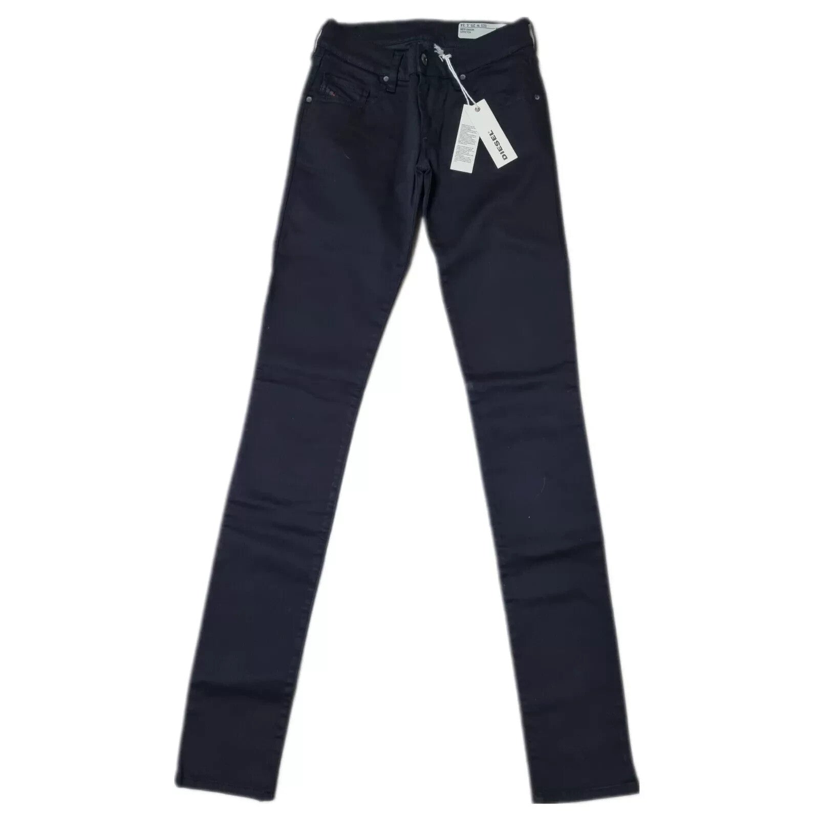 DIESEL Damen Jeanshose GRUPEE W25 L34 0800R Schwarz Super Slim Skinny LW BR3C