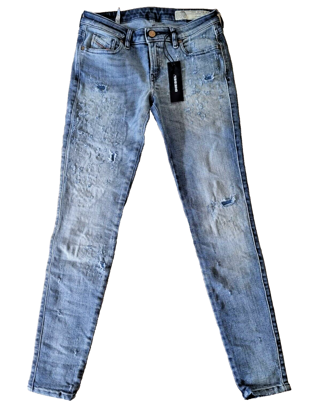 DIESEL Damen Jeans Gracey W25 L30 | Super Slim Skinny Low Waist Stretch Blau E6