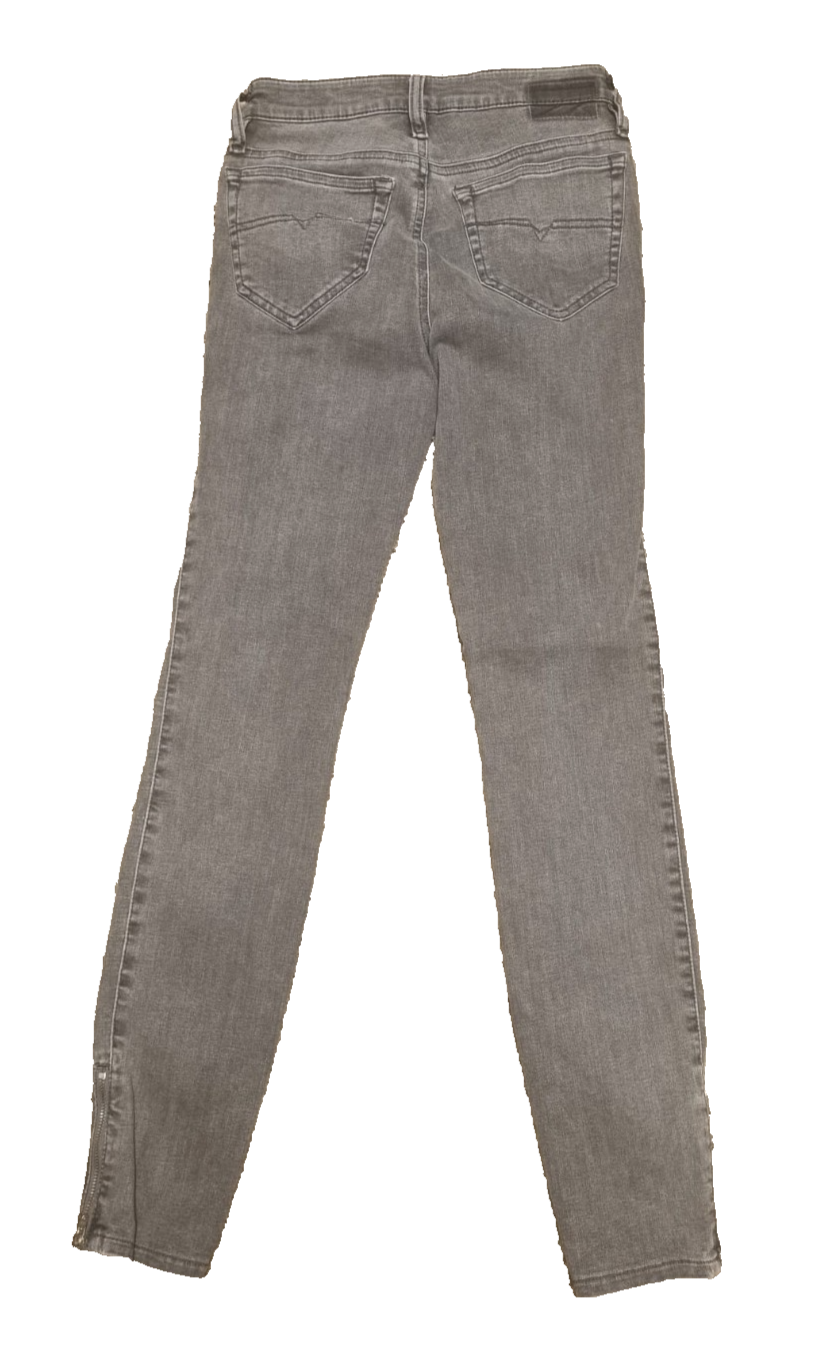 DIESEL Damen Jeans Skinzee-Zip W23 L32 Grau Super Slim Skinny 00SY6D 0681F M4