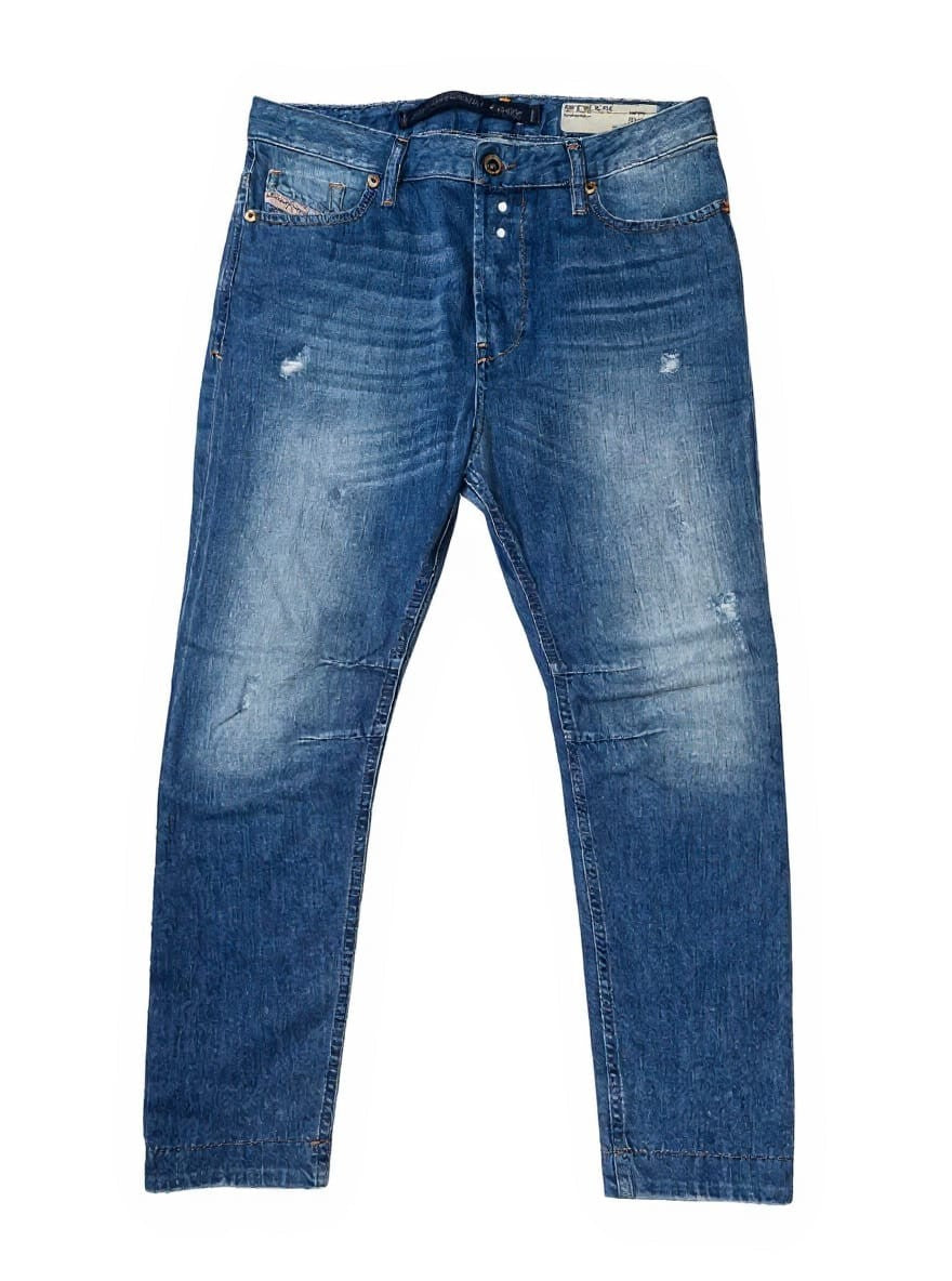 DIESEL Damen Jeans EAZEE 00S8NB 0830W Relaxed Boyfriend Low Waist W26 L30 Blau