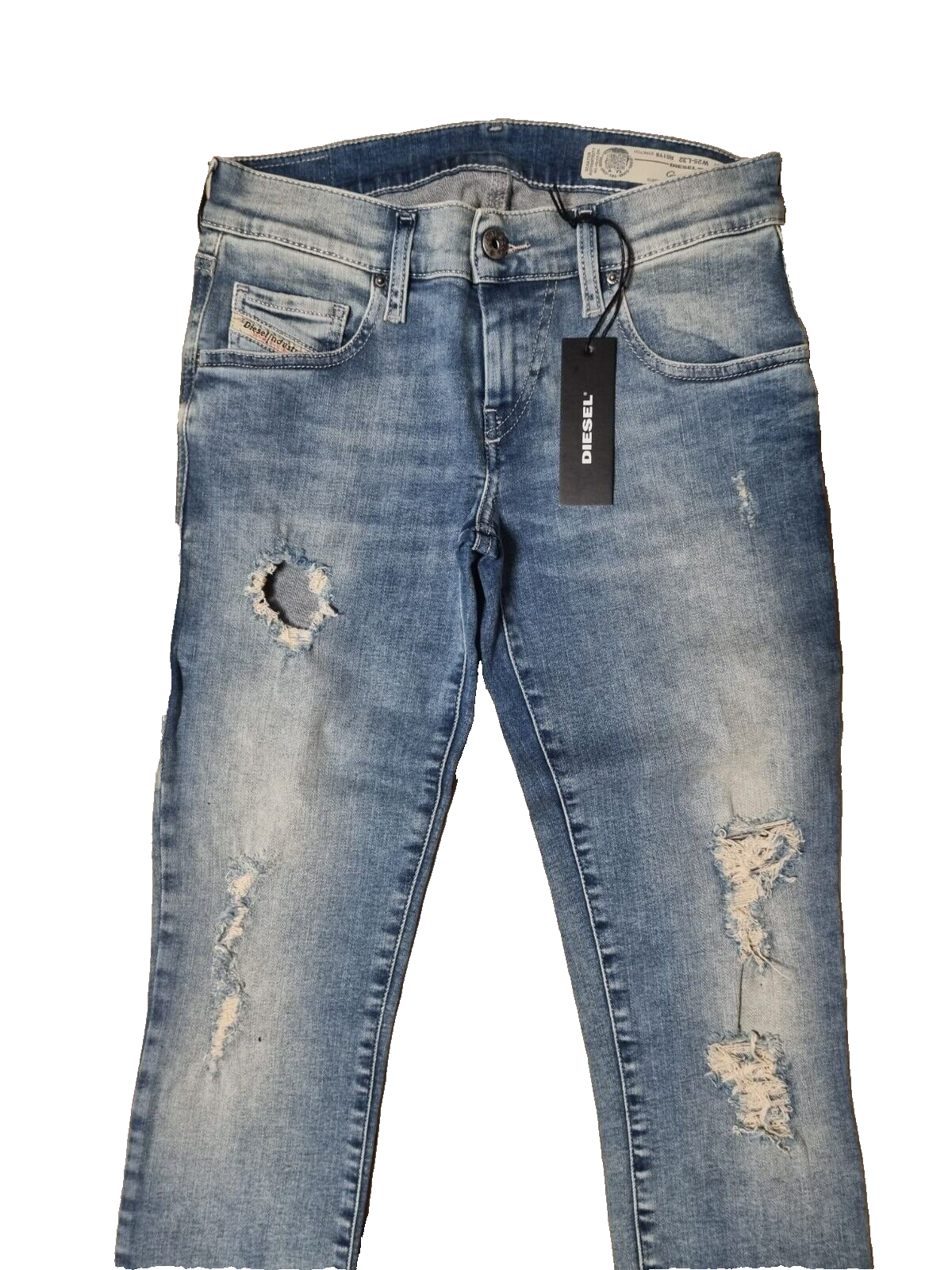 Diesel Damen Jeans Grupee W25 L32, Super Slim Skinny, Low Waist, Stretch Blau D7