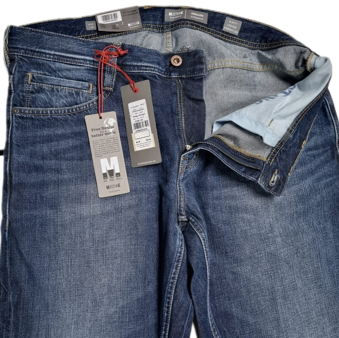Mustang Herren Jeans Oregon Straight Slim Low Straight 1005618 5000 883 W35 L36