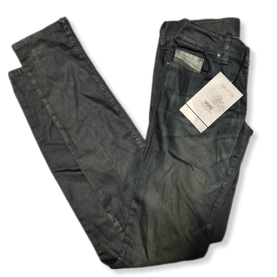 DIESEL Damen Jeans Grupee 0800R Stretch Schwarz W30 L34 Super Slim Fit PL5B2