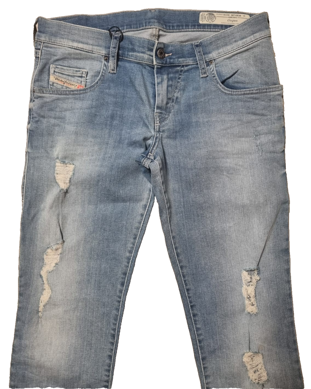 DIESEL Damen Jeans Grupee W30 L30 Blau Super Slim Skinny Low Waist R51Y8 K2