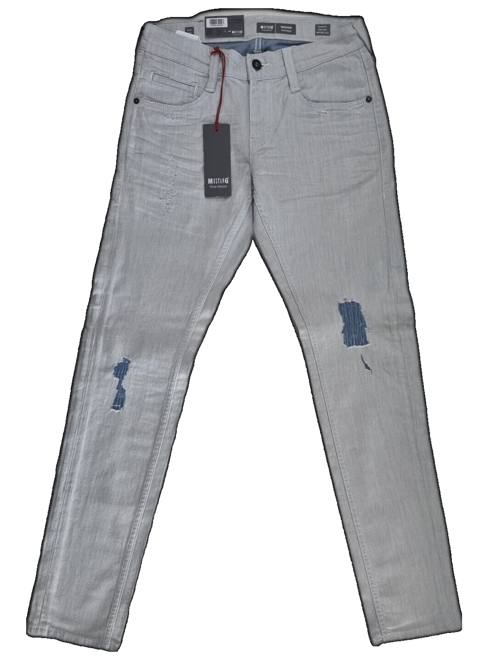 MUSTANG Herren Jeans Oregon Tapered Slim Low Rise Tapered Leg 1005683 114 Weiß