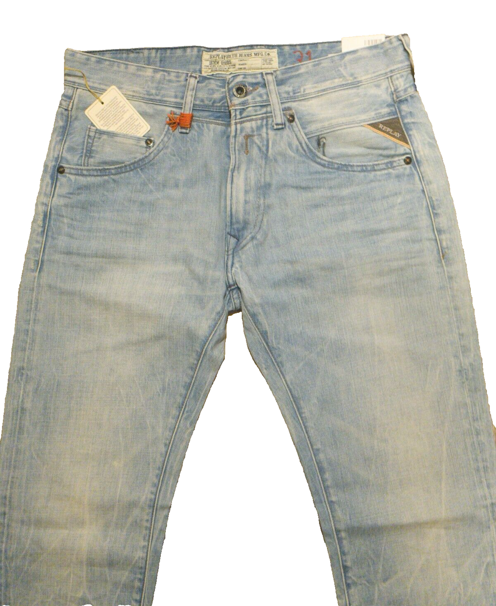 Replay Herren Jeans MASIG MA919 Hellblau W28/L32 , 100% Baumwolle T2-5