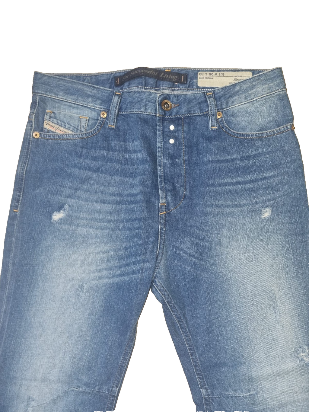 DIESEL Damen Jeans EAZEE 00S8NB 0830W Relaxed Boyfriend Low Waist W26 L30 Blau