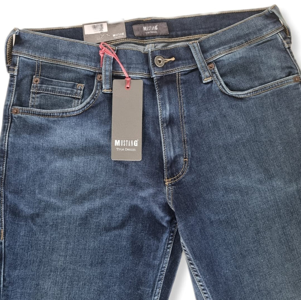 Mustang Herren Jeans Washington Denim Hose Blau Mod 1005848 881 Slim Medium Slim