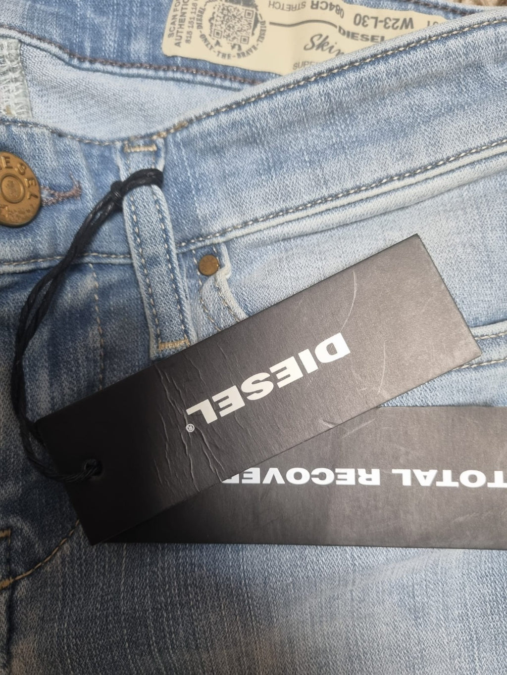 DIESEL Damen Jeans Skinzee-Low 084CR Stretch blau Super Slim Skinny W23 L30 M4