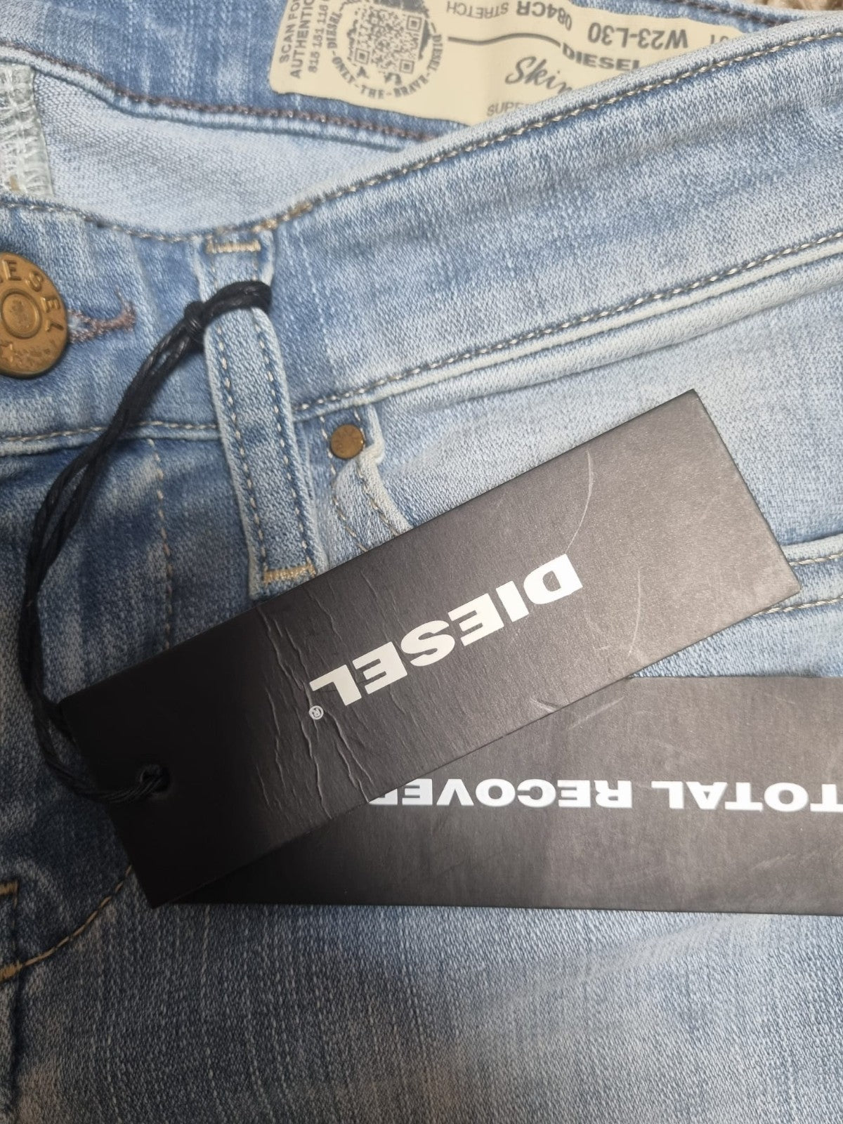 DIESEL Damen Jeans Skinzee-Low 084CR Stretch blau Super Slim Skinny W23 L30 M4