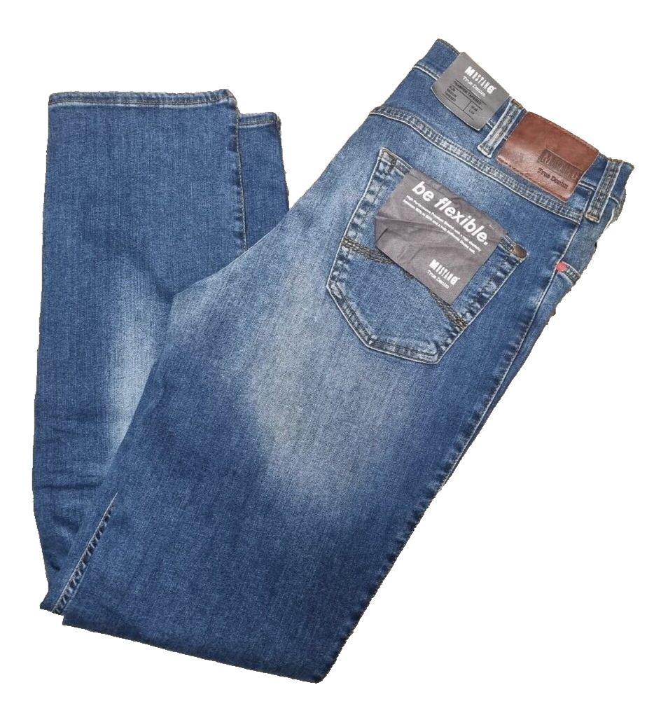 MUSTANG Herren Jeans Tramper Tapered Blau W38 L34 Slim Fit BR1C3