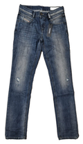 DIESEL Damen Jeans Belthy | Regular Slim Straight | Blau 0853S | W23 L30 BR1C2