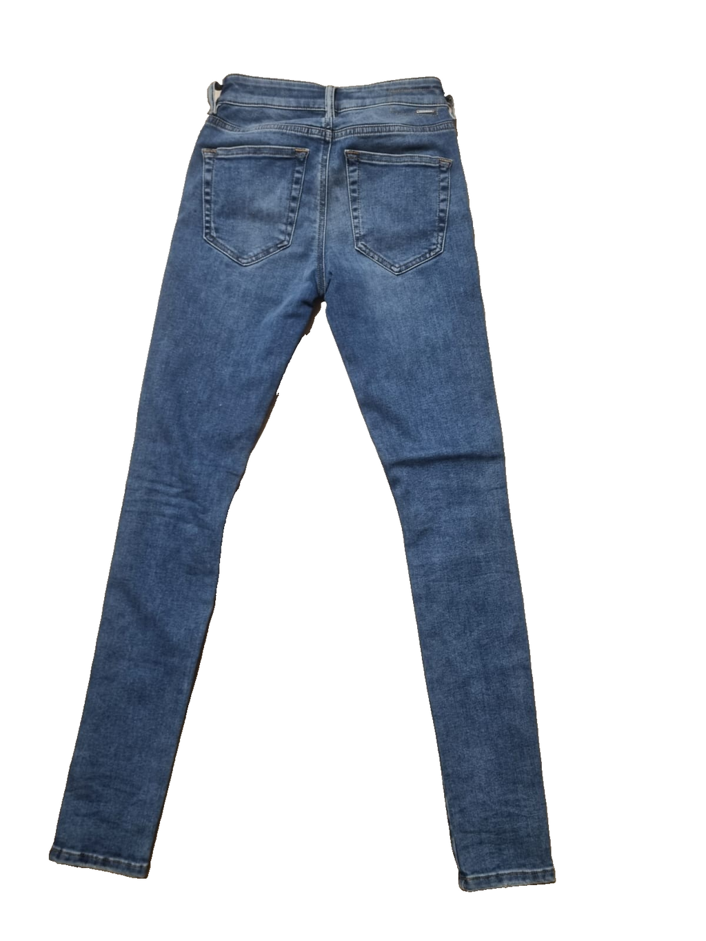 DIESEL Damen Jeans Slandy W24 L30 Grau Super Slim Skinny Regular Waist 00SXJM K2