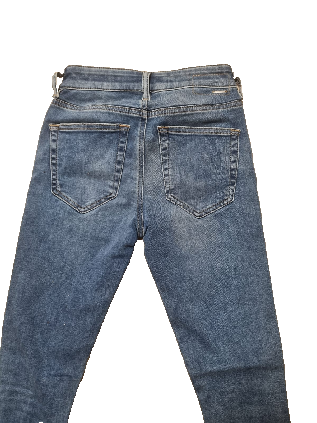 DIESEL Damen Jeans Slandy W24 L30 Grau Super Slim Skinny Regular Waist 00SXJM K2